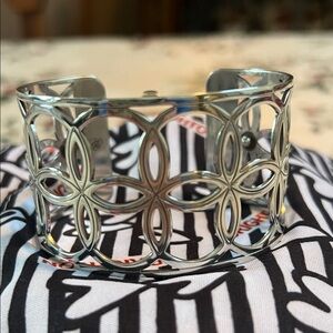 Brighton Silver Christo NYC Wide Cuff  Bracelet